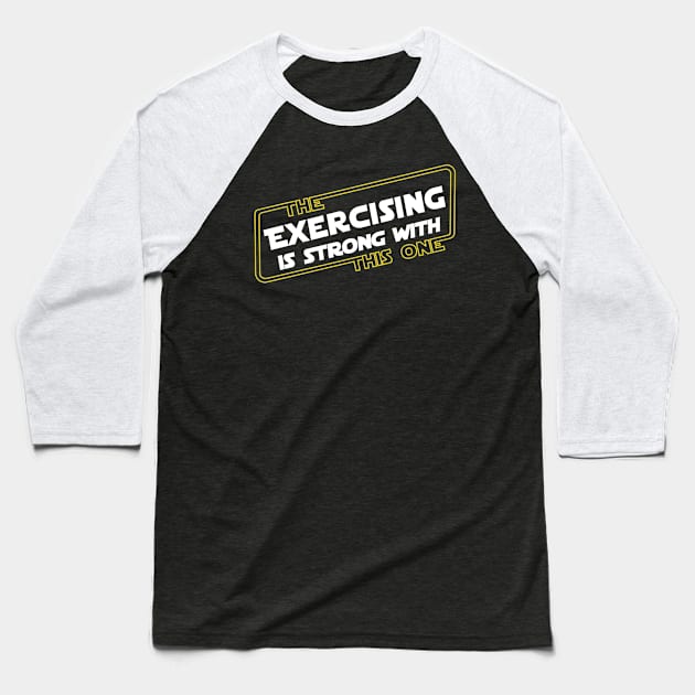 Strong Exercising Baseball T-Shirt by Milasneeze